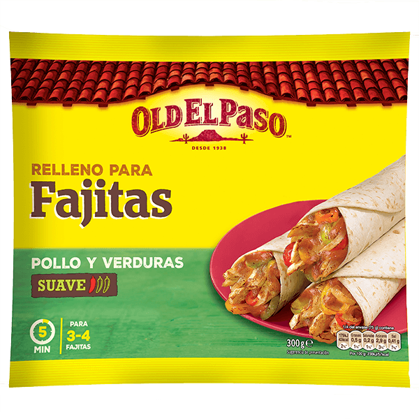un paquete de relleno suave para fajitas Old el paso, 300g