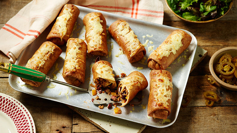 smoky bbq chicken chimichangas